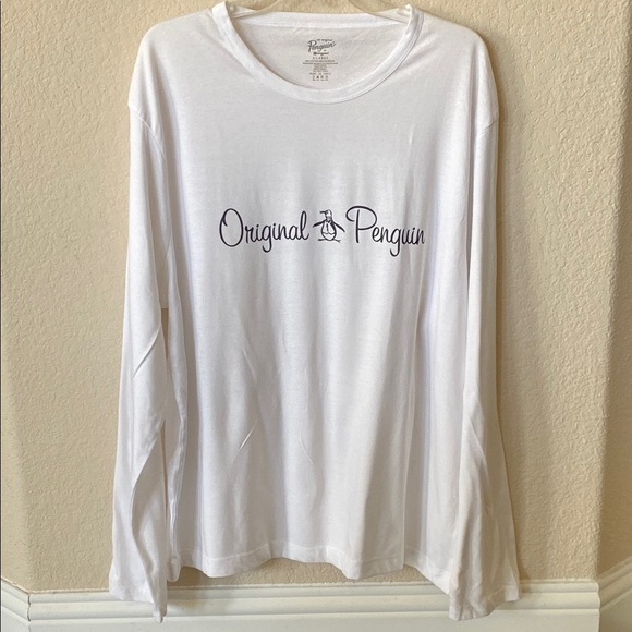 Penguin White Graphic Long Sleeve Tee Size XL - Picture 1 of 7
